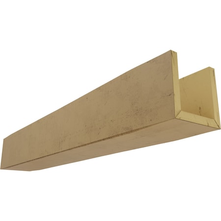 3-Sided (U-beam) Rough Cedar Endurathane Faux Wood Ceiling Beam, NaturaL Golden Oak, 8W X 8H X 8'L